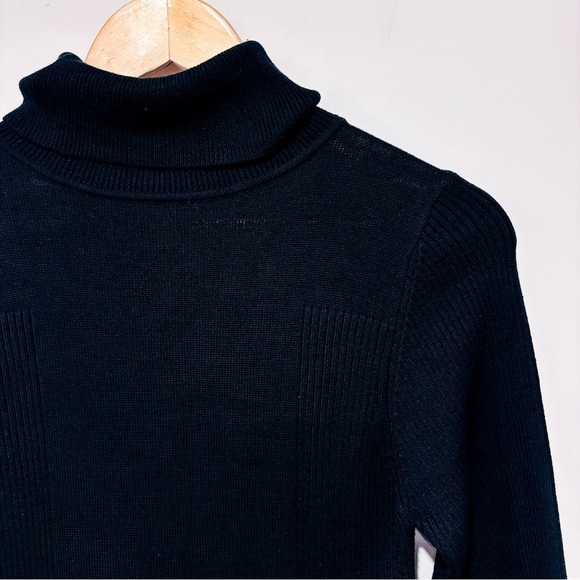 ADRIANNA PAPELL Black turtleneck knit dress | Classic chic * - Picture 7 of 8